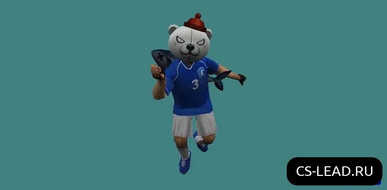 Скриншот Элитная модель игрока CS 1.6: Синий Футболист New – Доминируй на сервере с уникальным скином!