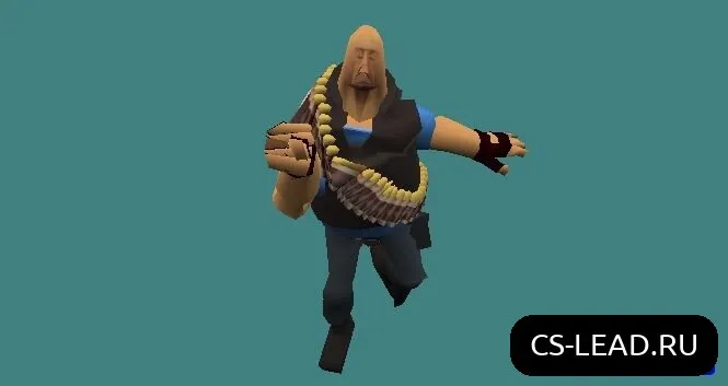 Скриншот TF2 Пулеметчик в CS 1.6: Уникальная Модель Игрока для Настоящих Ценителей Классики