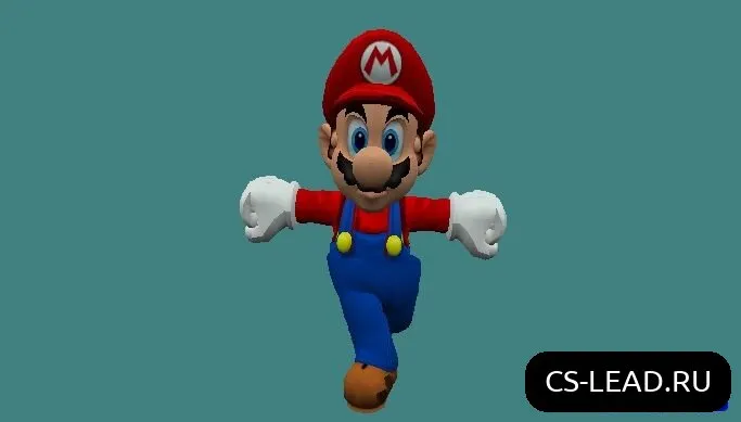 Скриншот Модель игрока Super Mario для CS 1.6: Уникальный скин, идеальные хитбоксы и ностальгия!