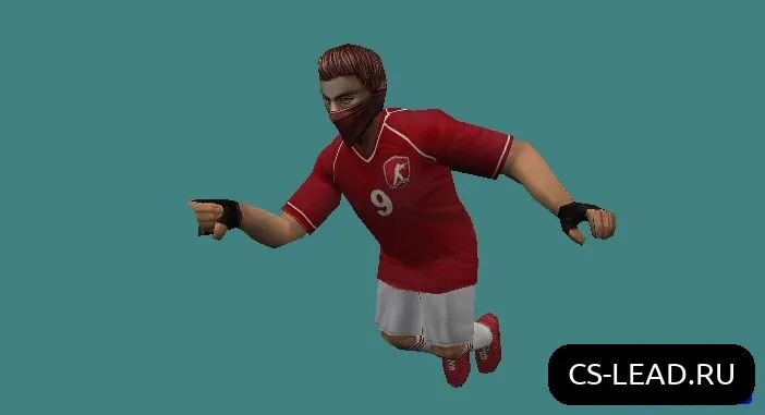 Скриншот Модель Красный Футболист [JRA] для Counter-Strike 1.6 - Уникальный скин