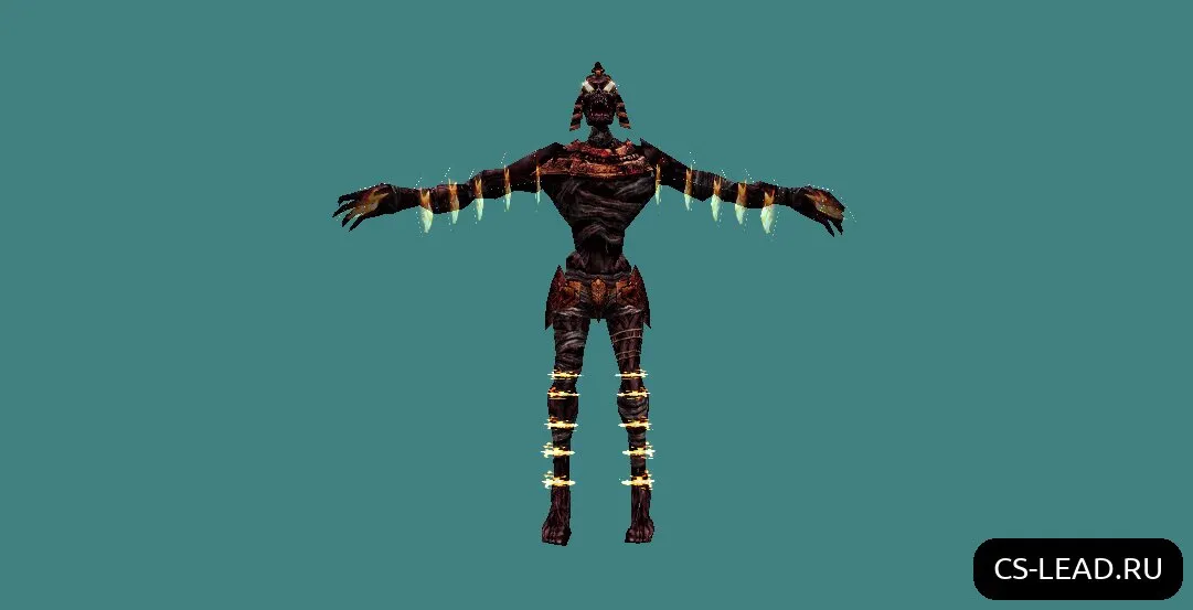 Скриншот Модель зомби [Мумия] (Fire) для CS 1.6: Уникальный скин с эффектами