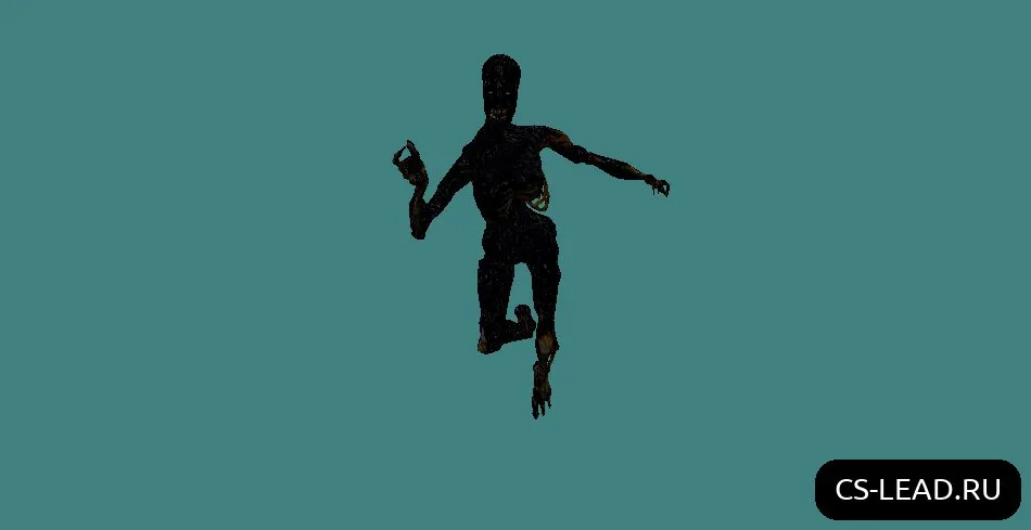 Скриншот Модель зомби Terrible Burned для CS 1.6 - Уникальный скин с высококачественной графикой