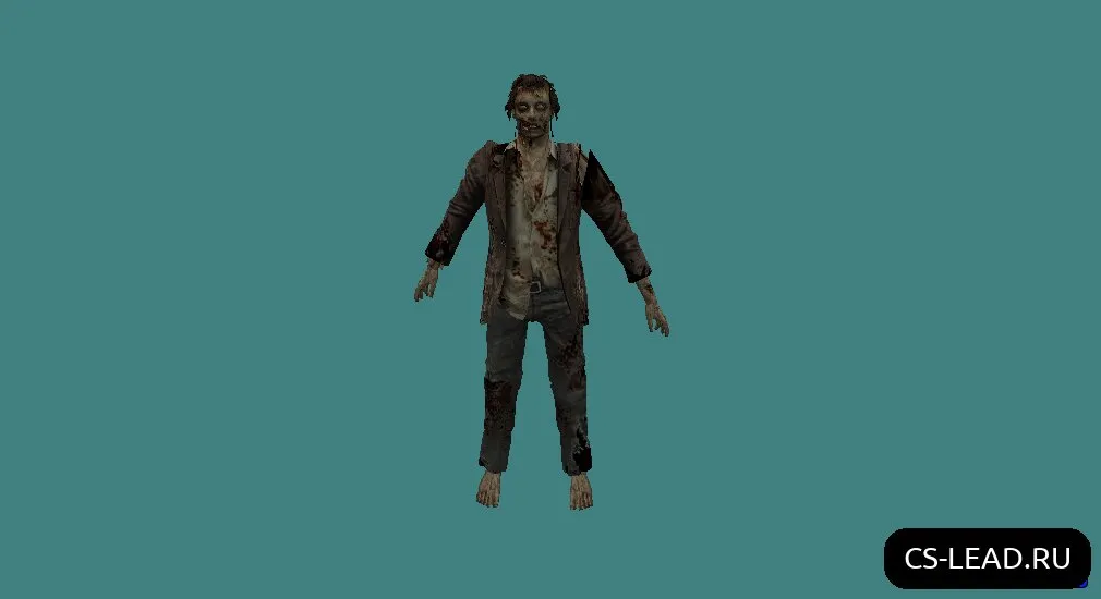 Скриншот Модель зомби [Zombie из RE4] для Counter-Strike 1.6 - Уникальный скин