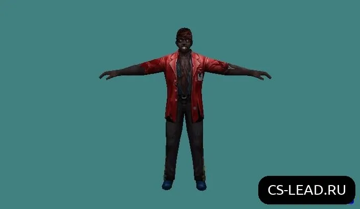 Скриншот Модель зомби [Псих] для CS 1.6 - Уникальный скин с качественной детализацией