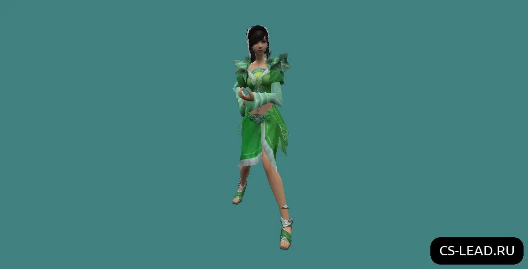 Скриншот Модель девушки Жрица (Green) для Counter-Strike 1.6 - скачать и установить