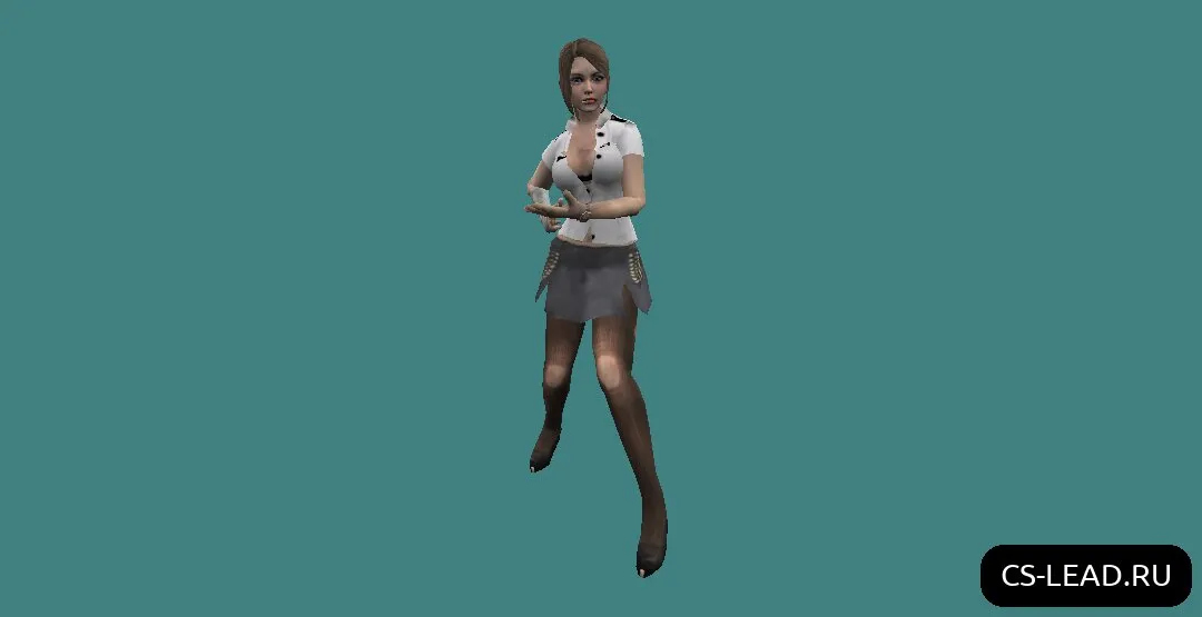 Скриншот Модель девушки Стюардесса для CS 1.6 - Уникальный скин для вашей игры