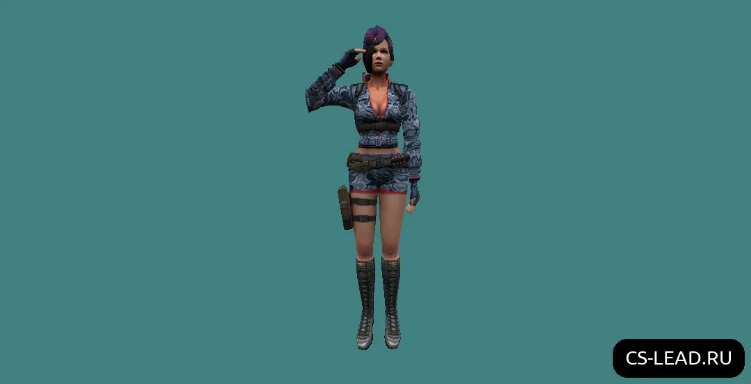 Скриншот Модель девушки [Сисястый майор] для CS 1.6 - Уникальные скины