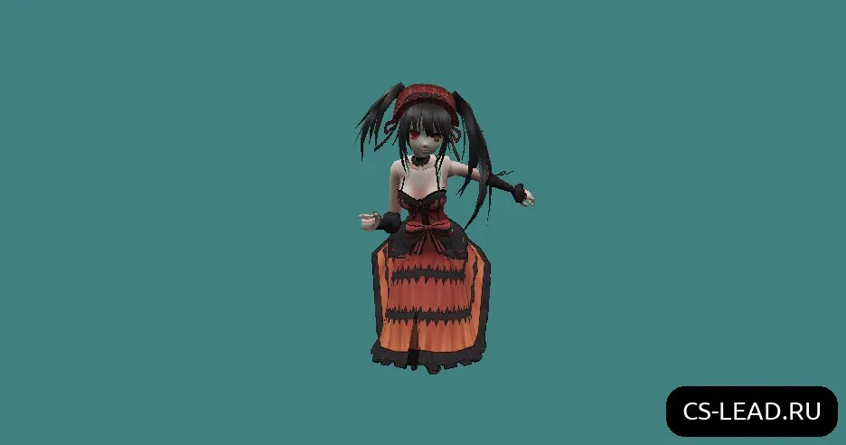 Скриншот Модель Аниме-девушки [Tokisaki Kurumi] для CS 1.6