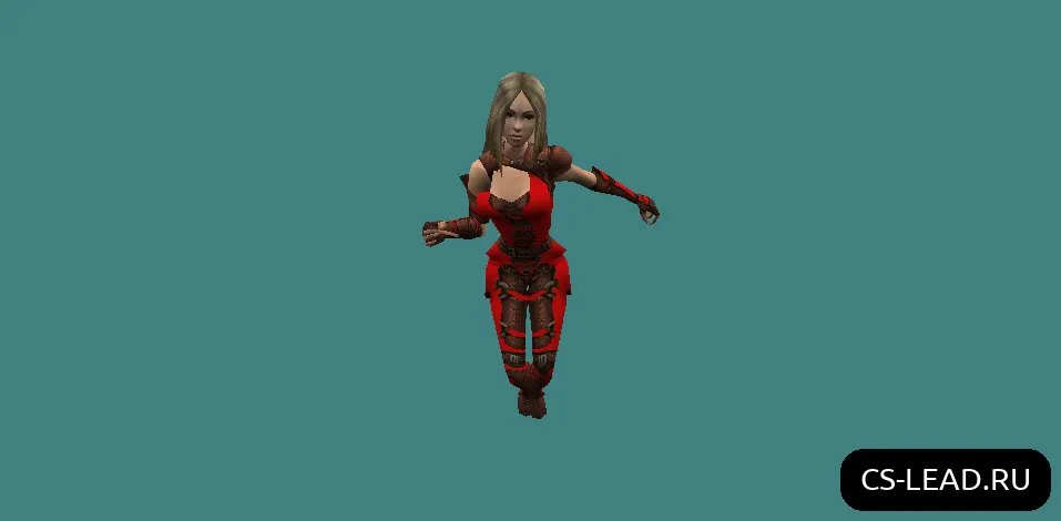 Скриншот Модель девушки [Воительница] (Red) для Counter-Strike 1.6 - Погрузитесь в бой!