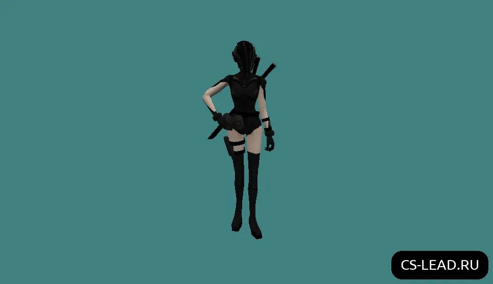 Скриншот Модель девушки [Assassin] (Dark) для Counter-Strike 1.6