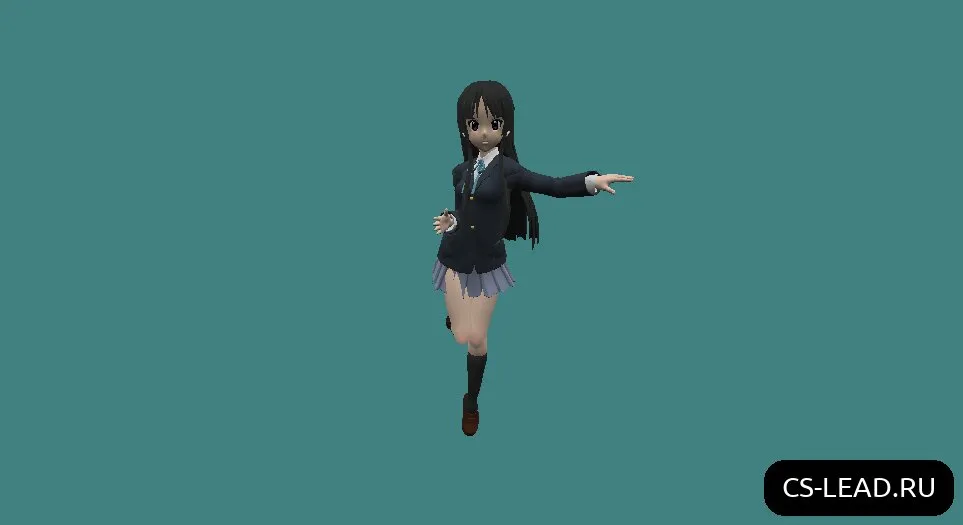 Скриншот Модель Аниме-девушки [Mio] (K-On!) для CS 1.6 - уникальный скин для игроков