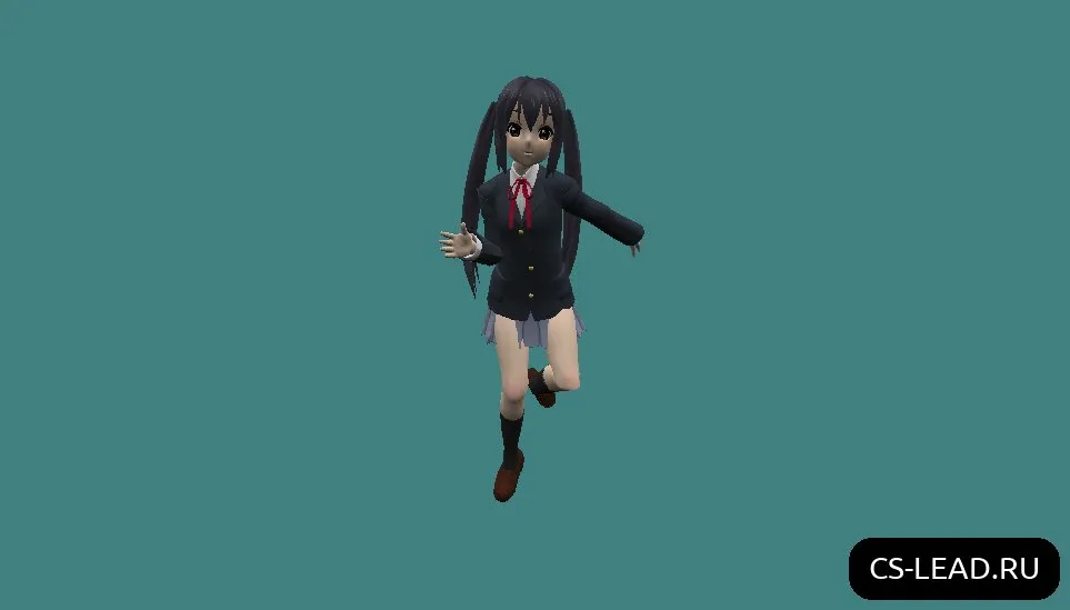 Скриншот Модель Аниме-девушки [Azusa] для Counter-Strike 1.6 - K-On!