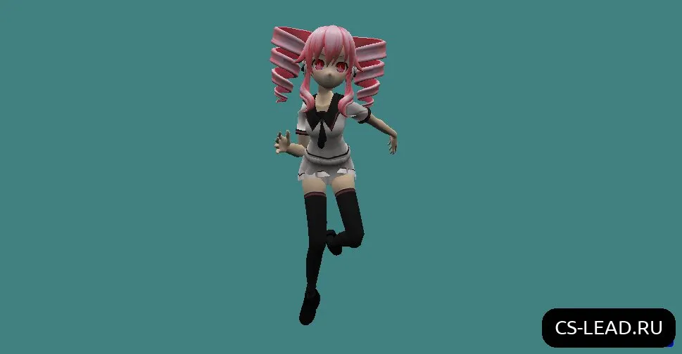 Скриншот Модель Аниме-девушки [Касане Тето] для CS 1.6 - Уникальные скины для игроков