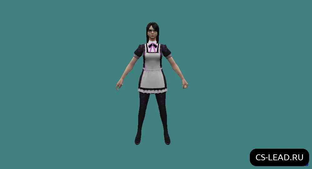 Скриншот Модель девушки [Nerdy] для Counter-Strike 1.6 – Уникальный скин для игроков