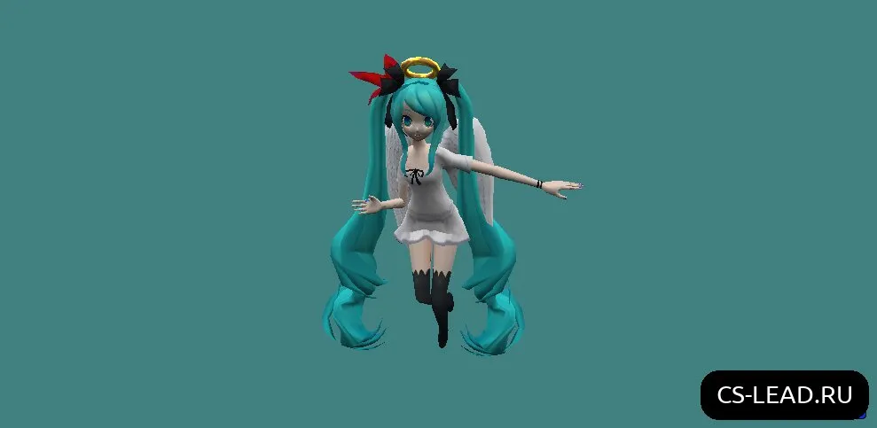 Скриншот Модель аниме-девушки Hatsune Miku Angel для CS 1.6 - Уникальные скины