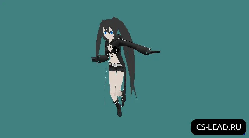 Скриншот Модель Аниме-девушки [BlackRockShoter] для CS 1.6 – Обзор и Скачивание