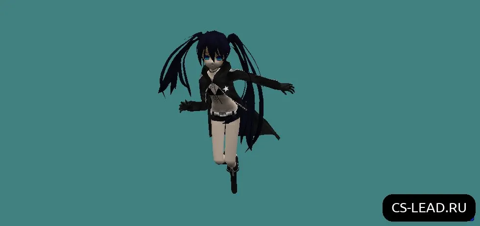 Скриншот Модель Аниме-девушки [BlackRockShoter] для CS 1.6 - Уникальный скин