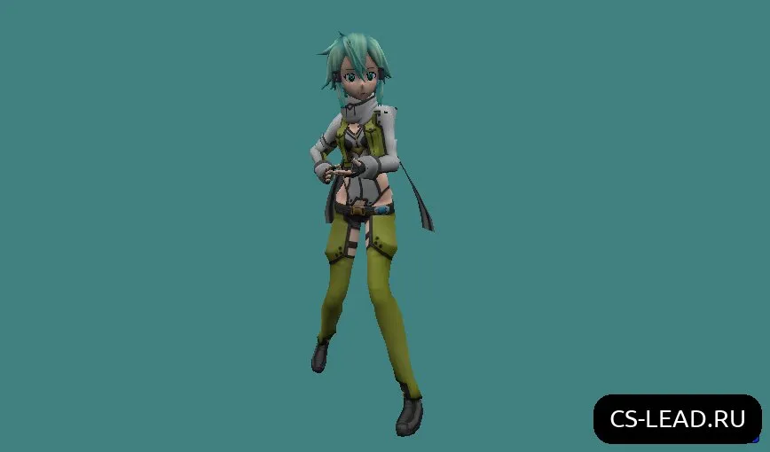 Скриншот Скин Аниме-девушки Sinon из SAO для Counter-Strike 1.6