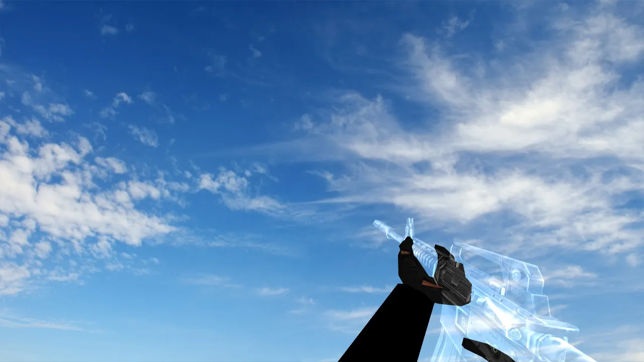 Скриншот  Пак прозрачных моделей оружия v_ п_ w_ для CS 1.6: звуки, анимация осмотра, качество текстур