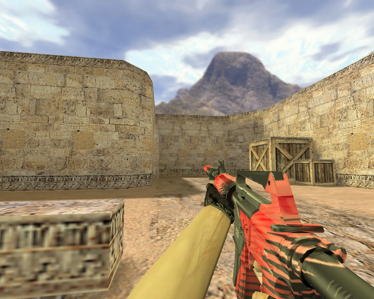 Скриншот Модель v_m4a1, p_m4a1, w_m4a1 «M4A1 Starladder» для CS 1.6: звуки, анимация осмотра, текстуры и качество