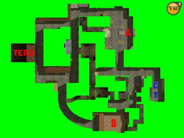 Скриншот  de_csgothic для CS 1.6 — карта DE с точками, .nav для ботов и оптимизацией wpoly/epoly