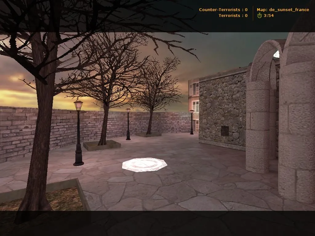 Скриншот  Карта de_sunset_france для CS 1.6 - Тактическое превосходство на новом уровне