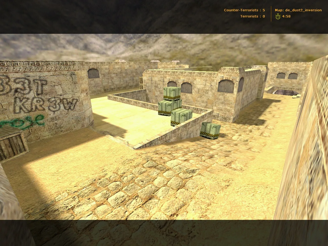 Скриншот  de_dust2_inversion карта для CS 1.6: точки, баланс сторон, botal nav, оптимизация wpoly/epoly