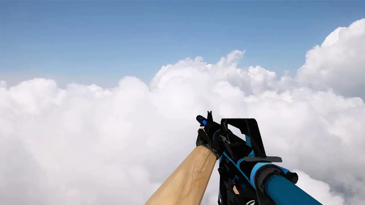 Скриншот Модель M4A1 Blue Force v_ p_ w_ для CS 1.6: анимация осмотра, звуки и качество текстур