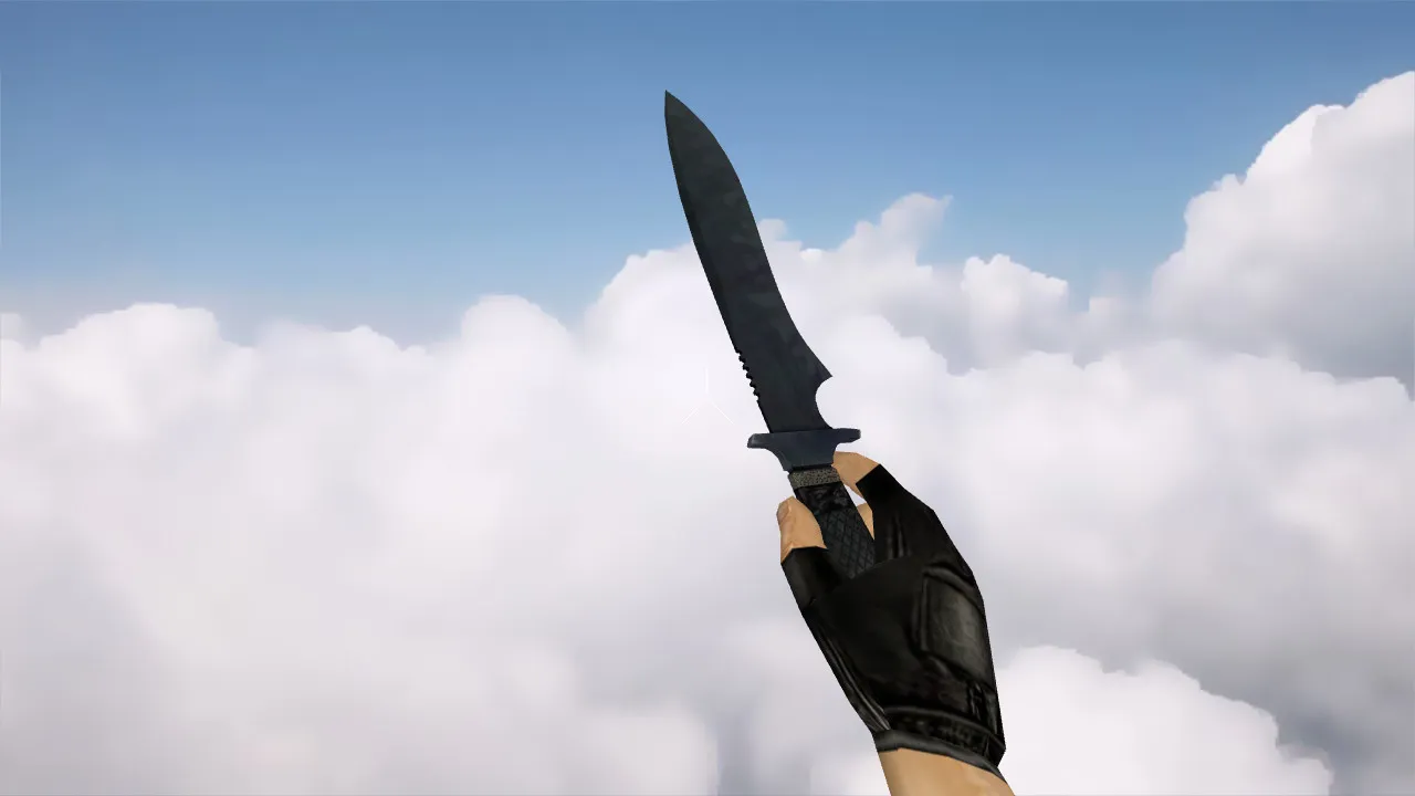 Скриншот Модель ножа v_classic_night для CS 1.6: анимация осмотра, звук, качество текстур и точная форма