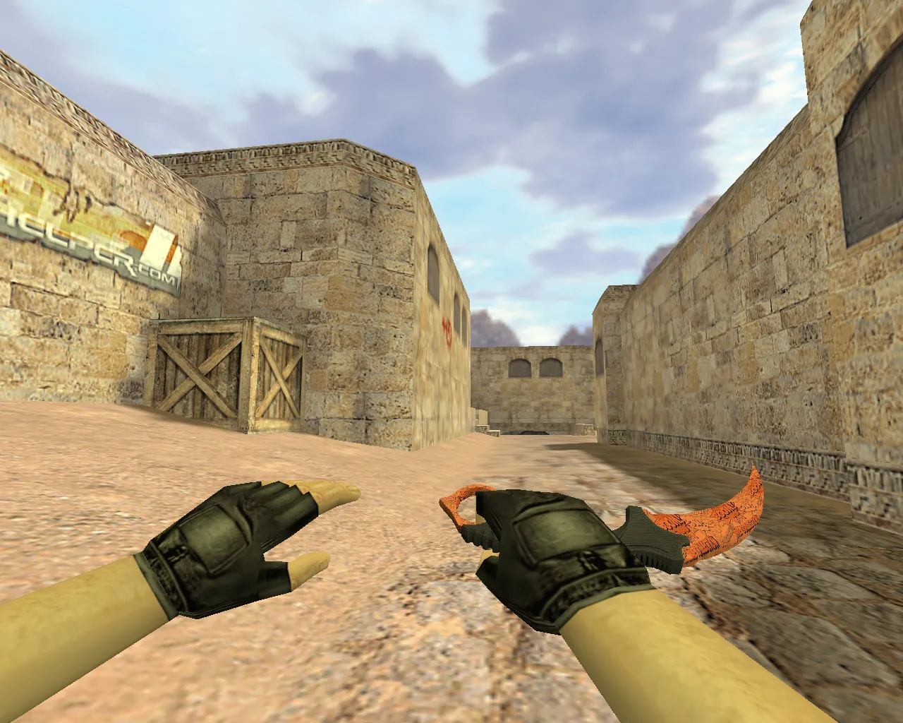 Скриншот Модель «Нож Керамбит Бах» v_ и p_ для CS 1.6: звуки, анимация осмотра, качество текстур