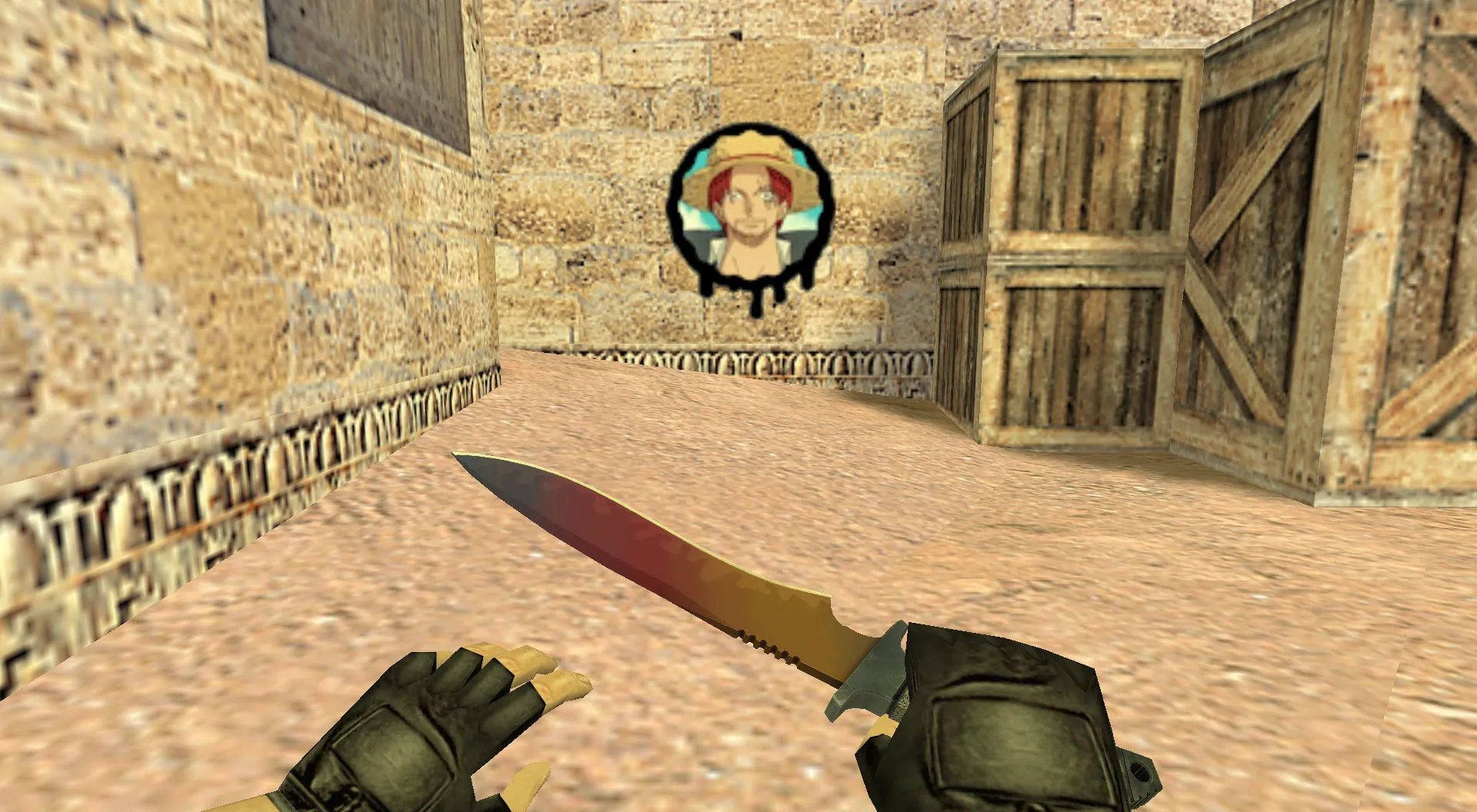 Скриншот Граффити «Шанкс» для CS 1.6 - Аниме Граффити для вашего игрового опыта