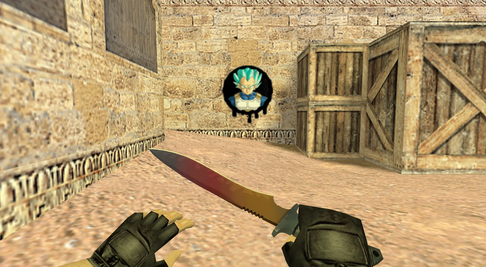 Скриншот Граффити «Вегета» для CS 1.6 - Уникальные аниме граффити для вашего игрового опыта