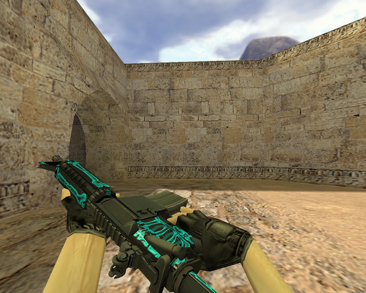 Скриншот Модель «М4А4 Рентген» v_ М4А1 для CS 1.6: p_ и w_ руки, звуки, анимация осмотра, текстуры