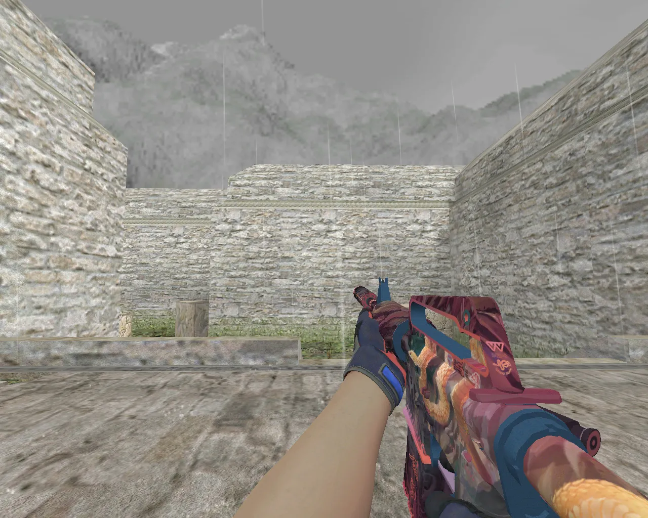 Скриншот М4А1 «Добро пожаловать в джунгли» (Welcome to the Jungle) для CS 1.6: v_, p_, w_ модель, звуки, анимация и текстуры