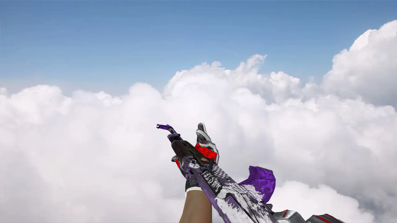 Скриншот Модель «AK-47 Rise Purple» v_ p_ w_ для CS 1.6: звуки, анимация осмотра, качество текстур