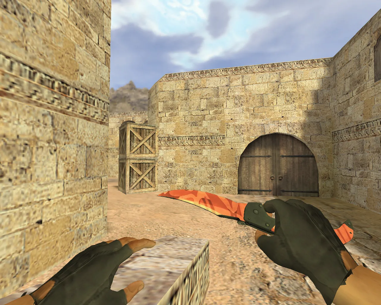 Скриншот Модель «Нож Фальшион Убийство» для CS 1.6: v_ и p_ модели, звук, анимация осмотра и точные текстуры