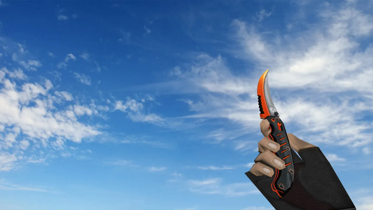 Скриншот Flip Knife Burst v_ модели и звуки для CS 1.6 — осмотр, текстуры, качество и анимации