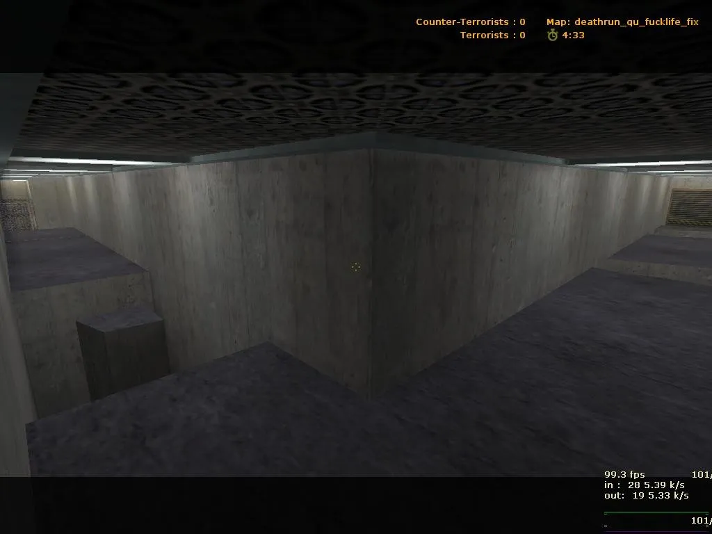 Скриншот  deathrun_qu_fucklife_fix для CS 1.6: карта Deathrun, баланс сторон, тактика, .nav и оптимизация