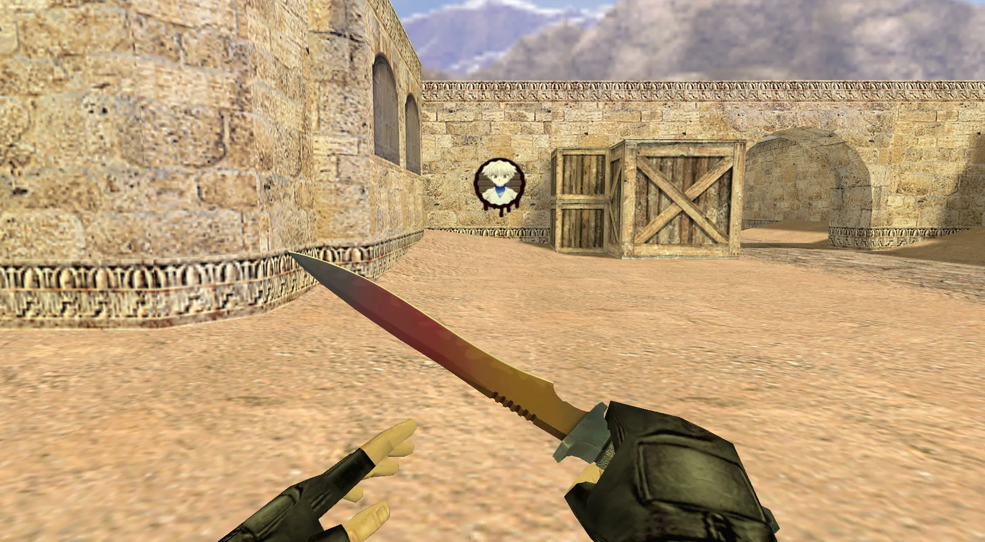 Скриншот Граффити «Киллуа Золдик» для CS 1.6 - Яркие аниме изображения в игре