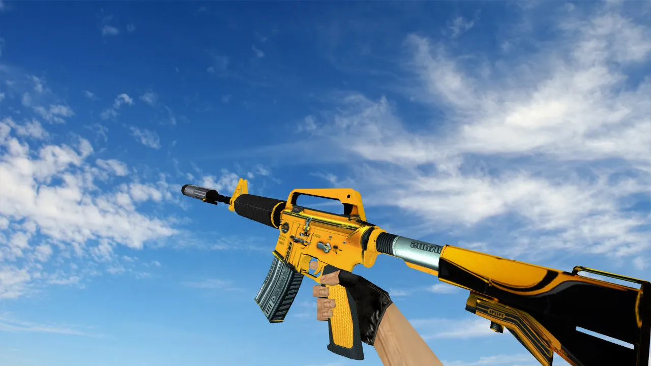 Скриншот Модель M4A1 Supercharged v_ m4a1 для CS 1.6: звуки, анимация осмотра, качество текстур