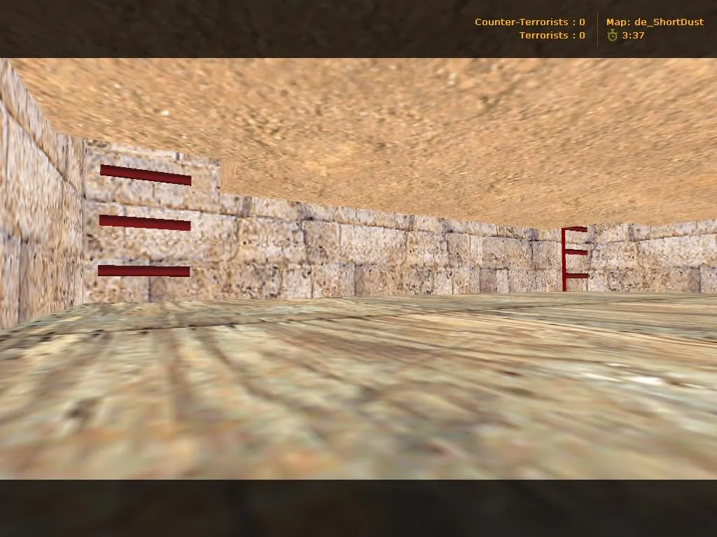 Скриншот  Карта de_shortdust для CS 1.6: тактическое превосходство на короткой дистанции
