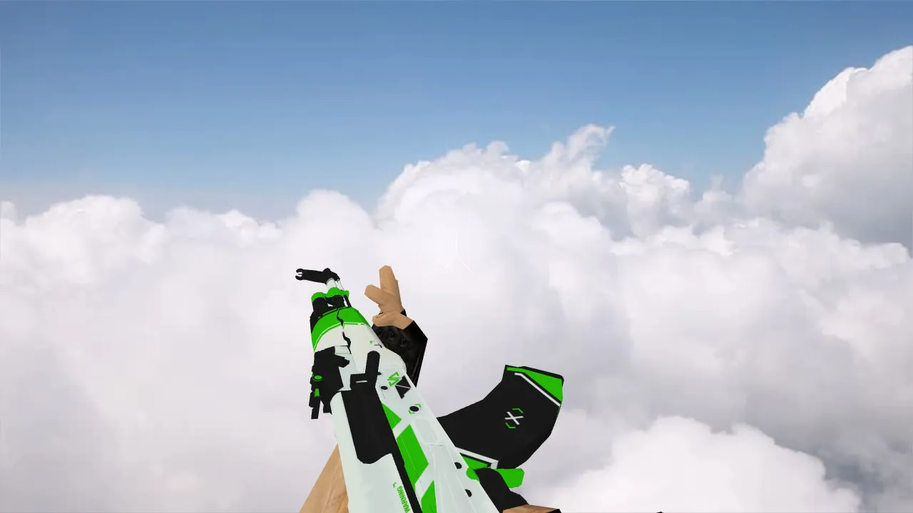 Скриншот Модель 'AK-47 Green Asiimov' для CS 1.6 - Новая Эстетика