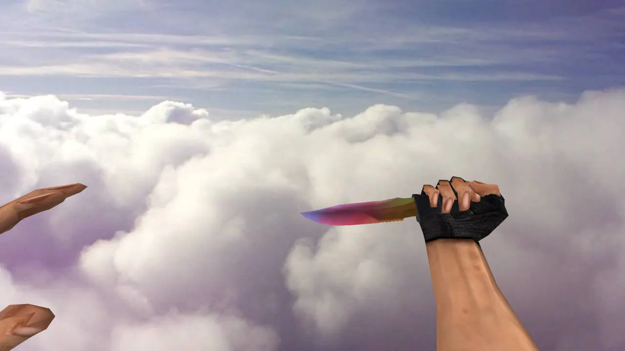 Скриншот CS 1.6 нож CS 1.5 Knife Fade: v_, p_, w_ модель, звук, анимация осмотра и качество текстур