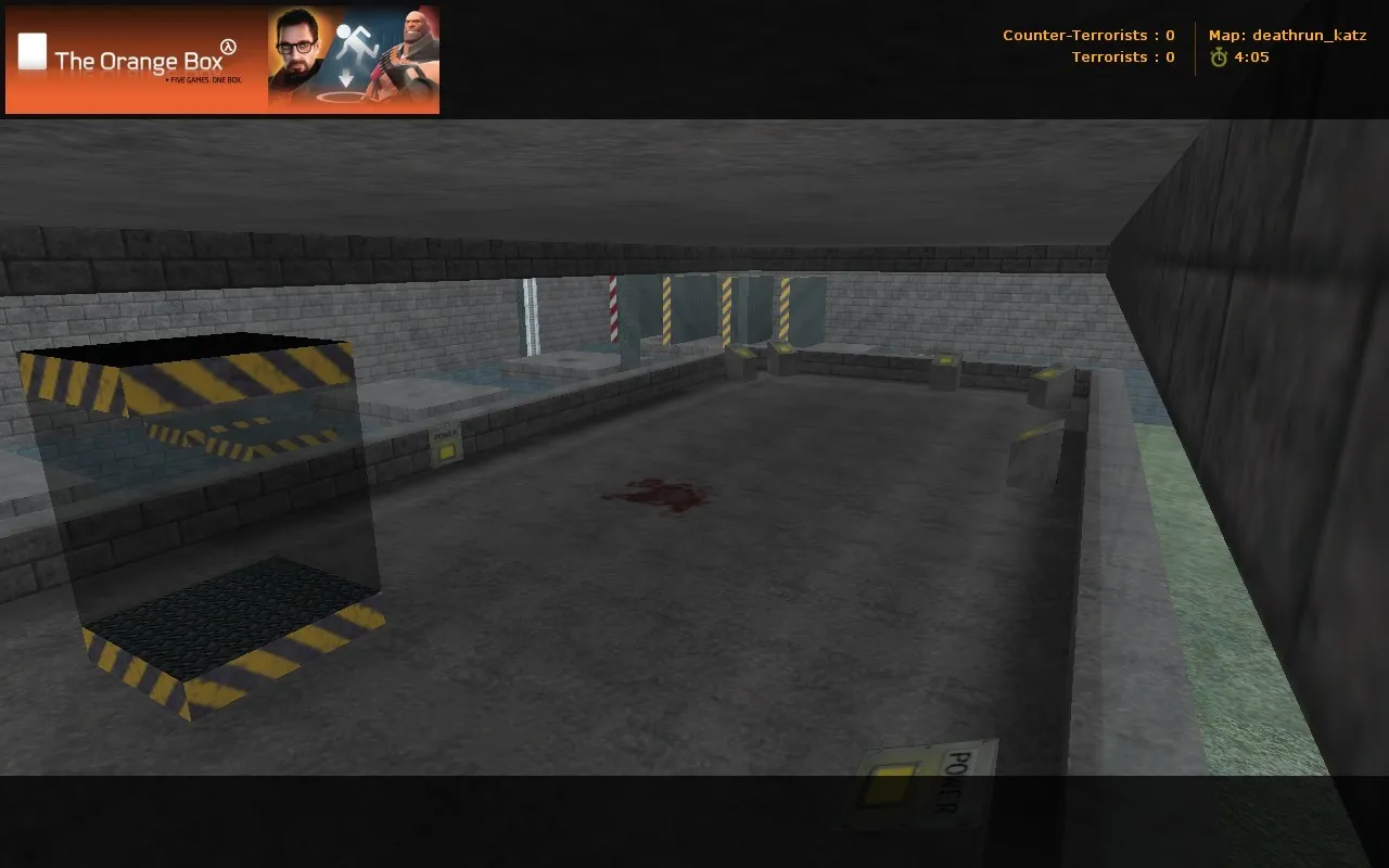 Скриншот  deathrun_katz для CS 1.6: тактика за CT и TR, точки, .nav и оптимизация wpoly/epoly