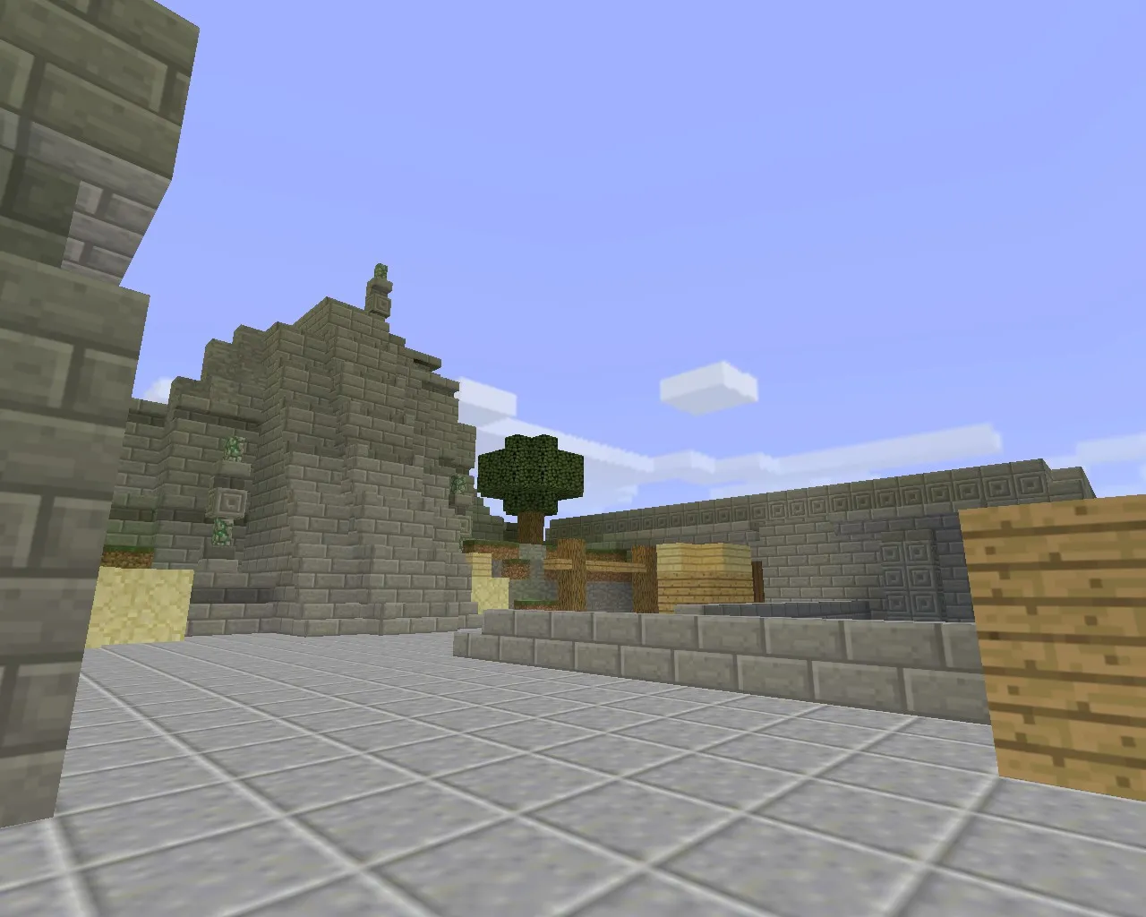 Скриншот  Карта de_aztec_minecraft для CS 1.6: точки, маршруты, .nav для ботов и оптимизация wpoly/epoly