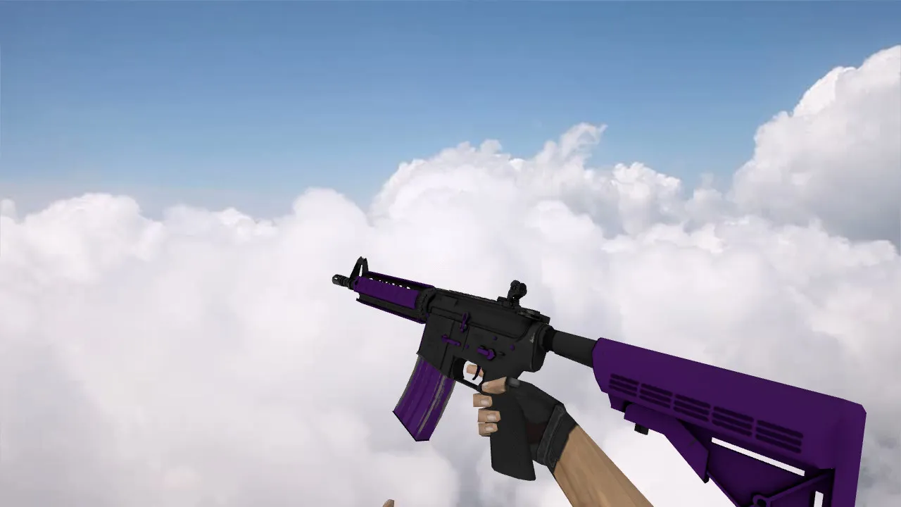 Скриншот Модель M4A4 «Ультрафиолет» v_, p_, w_ для CS 1.6: звуки, анимация осмотра, качество текстур