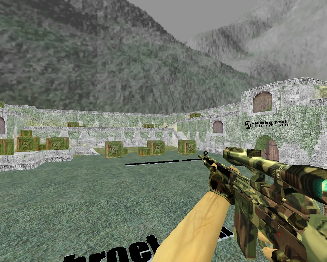 Скриншот  aim_sk_g3sg1_sg550 для CS 1.6: прицеливание, тренировка AWP/SG550, точки для спрея и скилл-ап