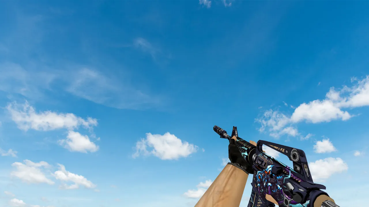 Скриншот Модель M4A1 High Voltage God v_/p_/w_ для CS 1.6: звуки, осмотр, текстуры и настройка