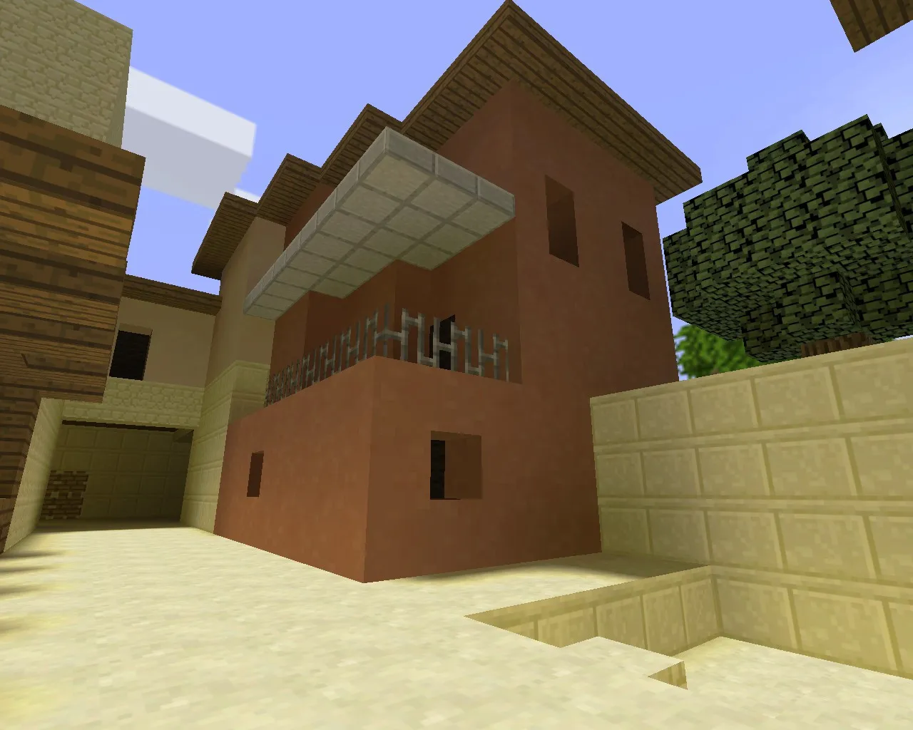 Скриншот Карта «de_mirage_minecraft» для CS 1.6