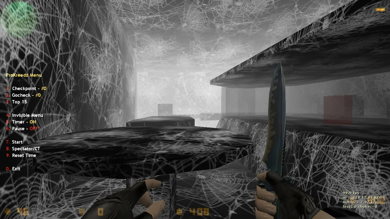 Скриншот  deathrun_absolute_spider для CS 1.6: правила, точки, .nav, wpoly/epoly и настройка ботов